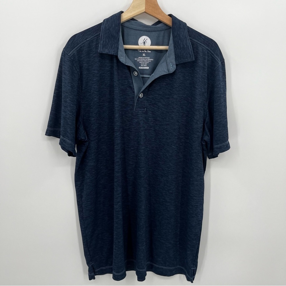 Toes on The Nose XL Blue Surf UPF Protection Polo T-Shirt